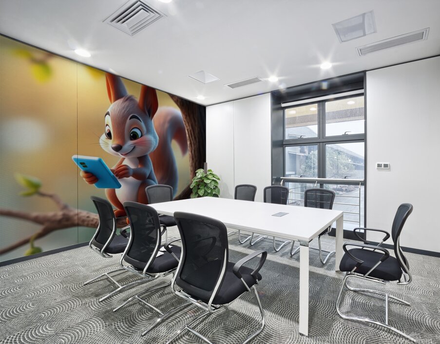 SQUIRREL WITH SMARTPHONE 3 Wall Printing