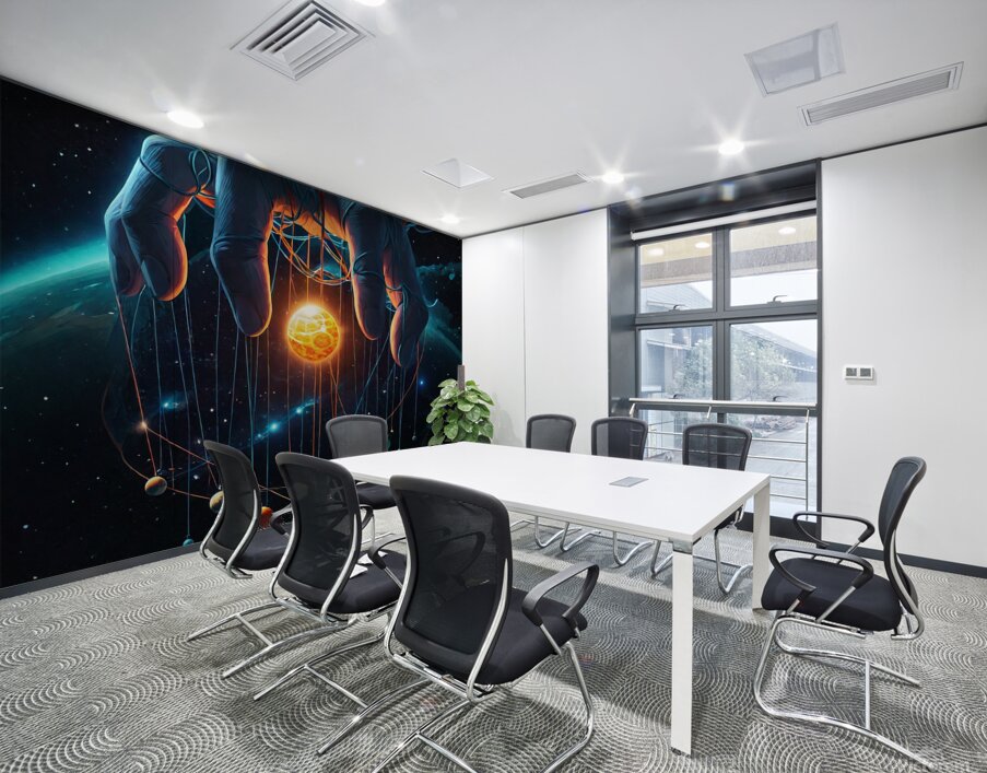  Hand with String Wall Printing