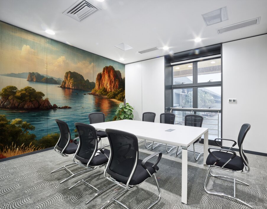 Scenic Coastal Landscape with Majestic Cliffs and Turquoise Waters Wall Printing