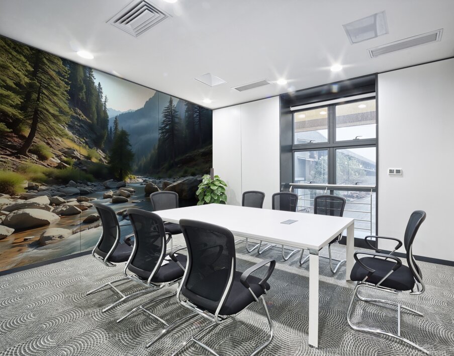 Calm Mountain Valley  Wall Printing