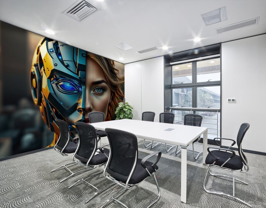 Duality Of Self A Face dik3a Wall Printing