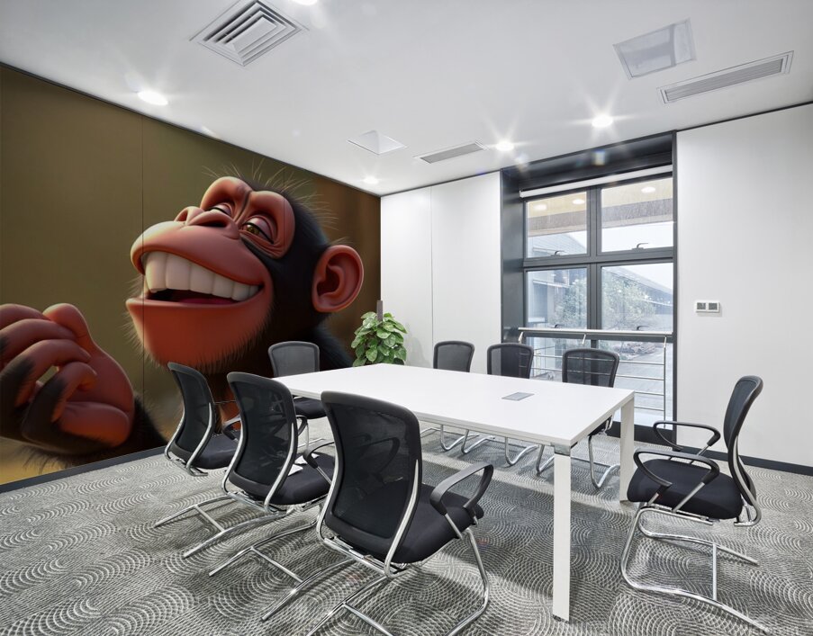 The Laughing Chimpanzee Wall Printing
