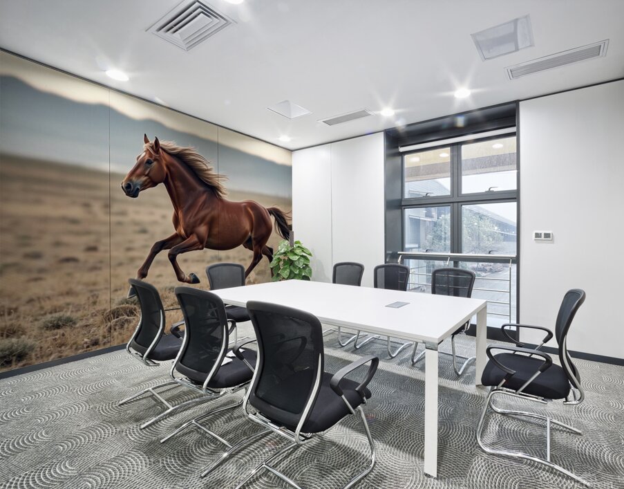 The Majestic Horse Running Wild Wall Printing