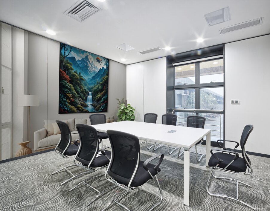 Psychedelic Mountain River Landscape Wall Printing