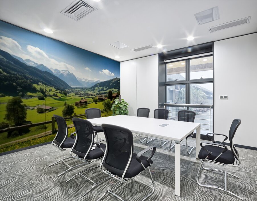  Stunning mural featuring the breathtaking beauty of the Swiss Alps Wall Printing