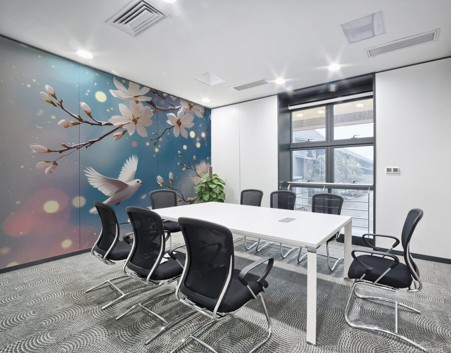 Peaceful Flight in Bloom Wall Printing