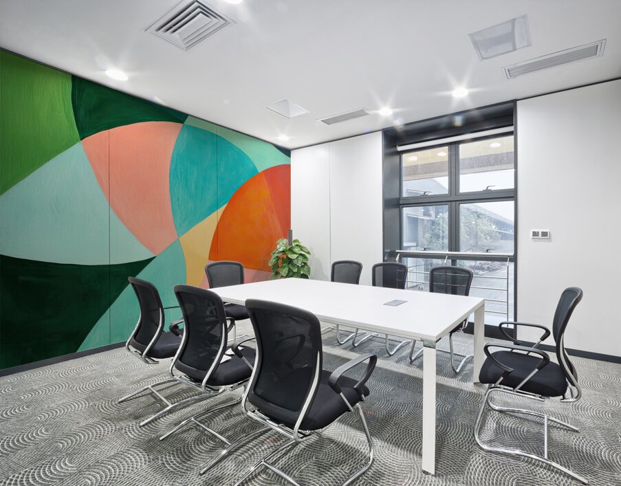 Chromatic Interplay H3N9P2 55 Wall Printing