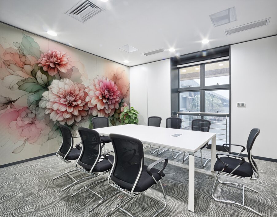 Ethereal Blooms – Majestic Dahlias Wall Printing