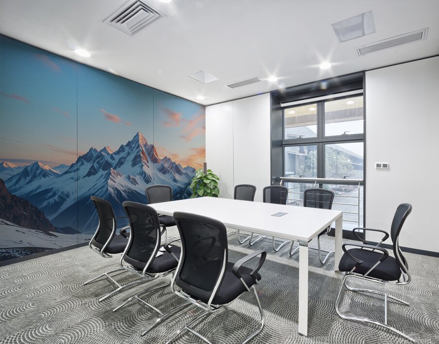 Bright snow sunset Wall Printing