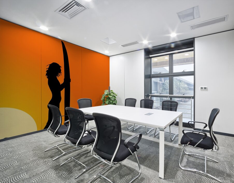 surfer sunset silhouette girl Wall Printing