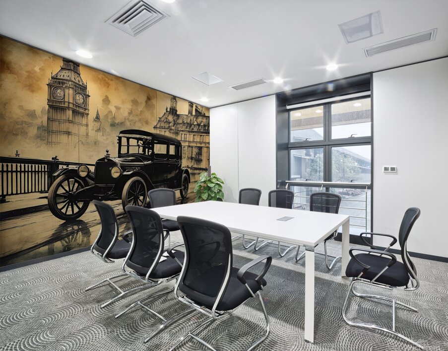 taxi cab vintage retro car london Wall Printing