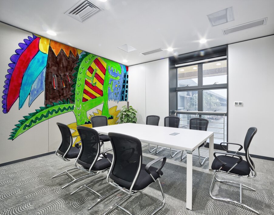 Abstract Dinosaur Romp Wall Printing