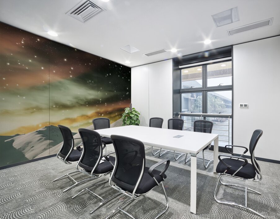 Sunset glow over the white peaks Wall Printing