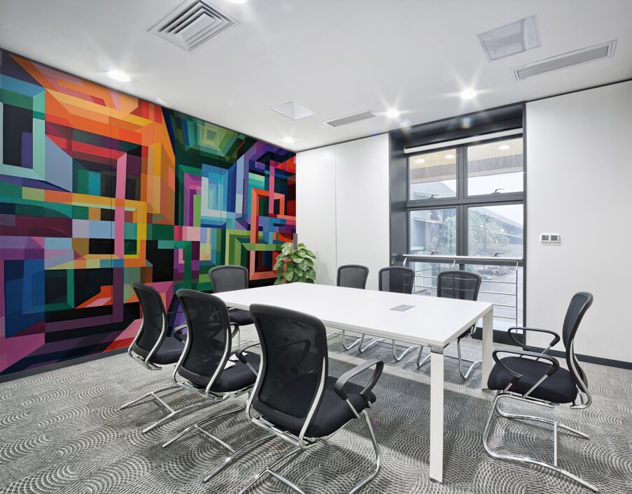 Chromatic Labyrinth H3N9P2 57 Wall Printing