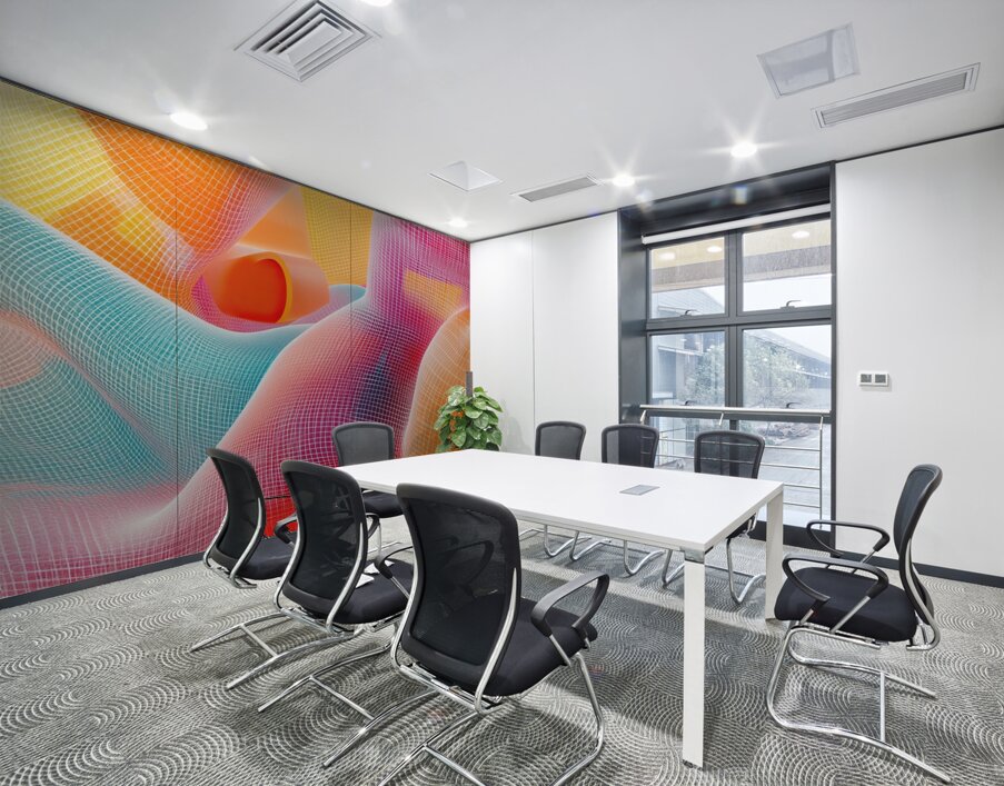 Chromatic Mesh Flows 5H2N9Z 60 Wall Printing