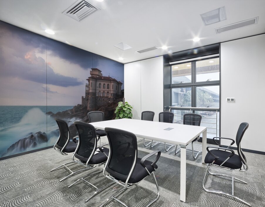 Boccale castle on the rocks and rough sea. Italy Wall Printing