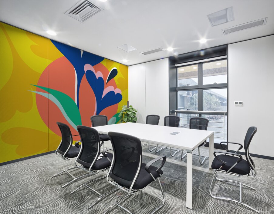 Floral Harmony Wall Printing