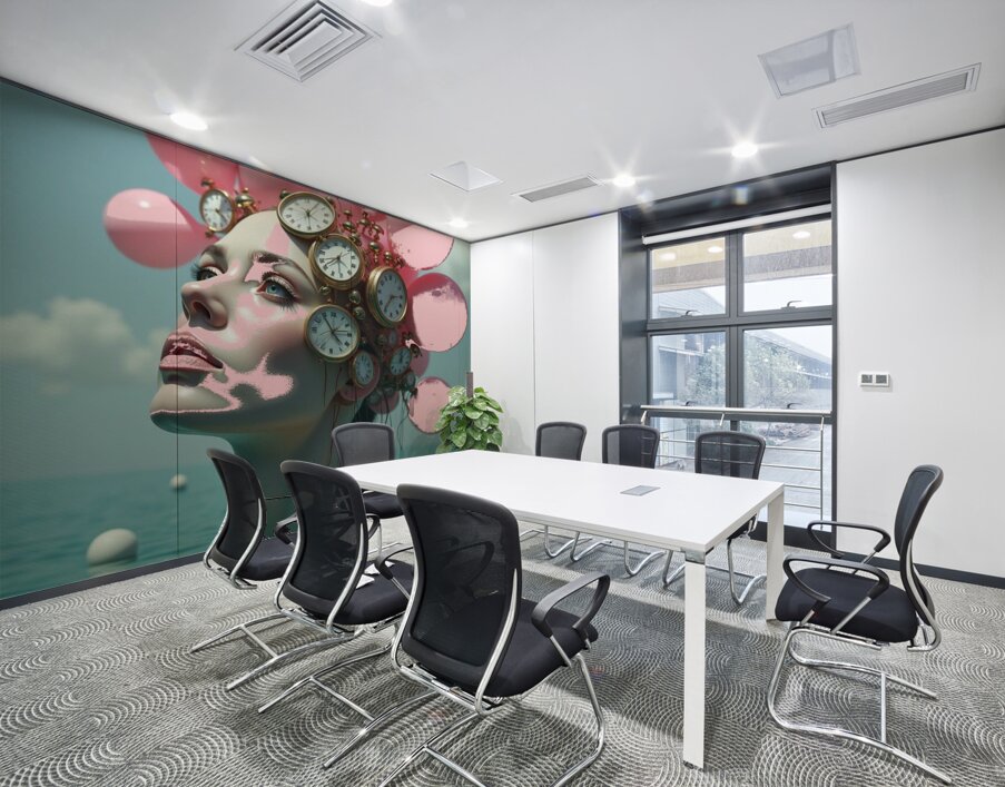 time on Wall Printing