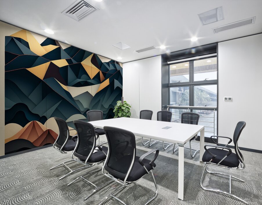 Mountain Geometry Wall Printing