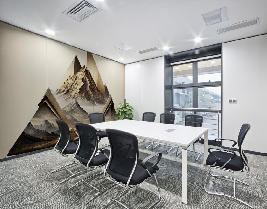 Triangular Peaks Wall Printing