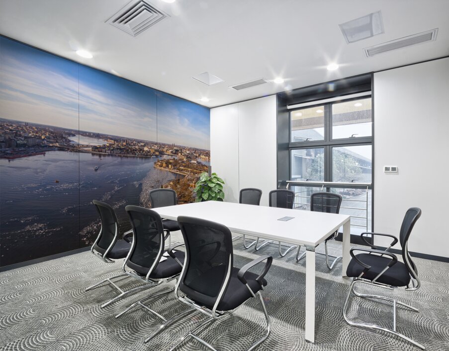 Panoramic view of Stockholm Sweden skeppsholmen kastellet and the old town Wall Printing