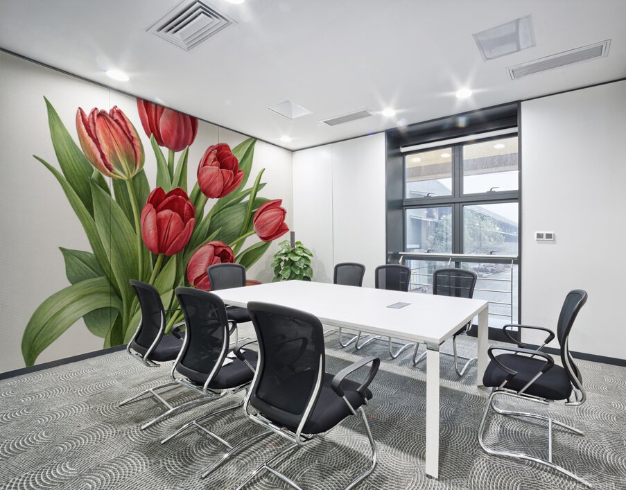 Radiant Red Tulips: A Timeless Floral Elegance 1 Wall Printing