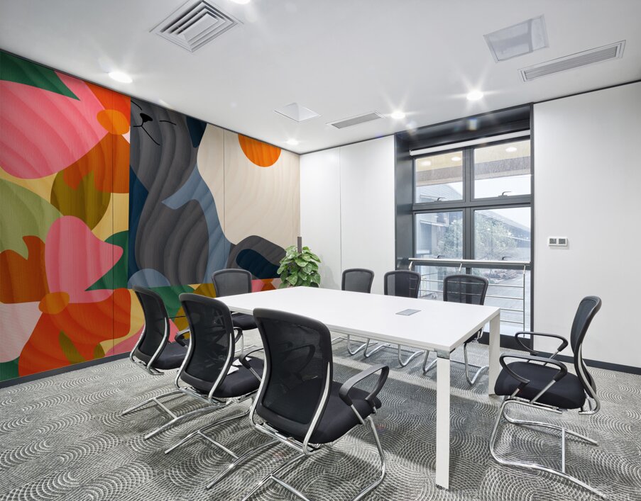 Sunny Garden Cat Wall Printing