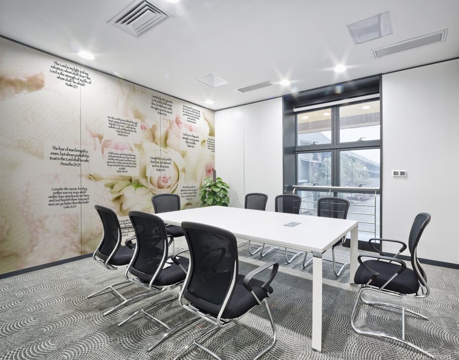 MNW9-WHITE ROSES Wall Printing