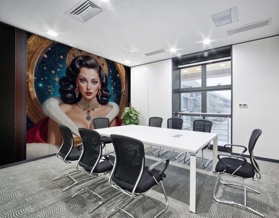 The Breathtaking Portrait Of The Ethereal Beauty Adelina Vespera Mesmerizing AI Concept Art by Xzendor7 Impression murale