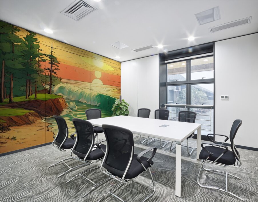 Tropical Paradise | Sketch-Style Beach Illustration Wall Printing