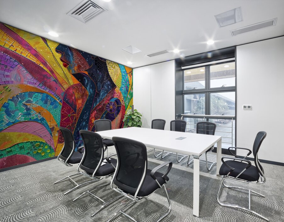 Cosmic Mosaic Woman J8HNP2 60 Wall Printing