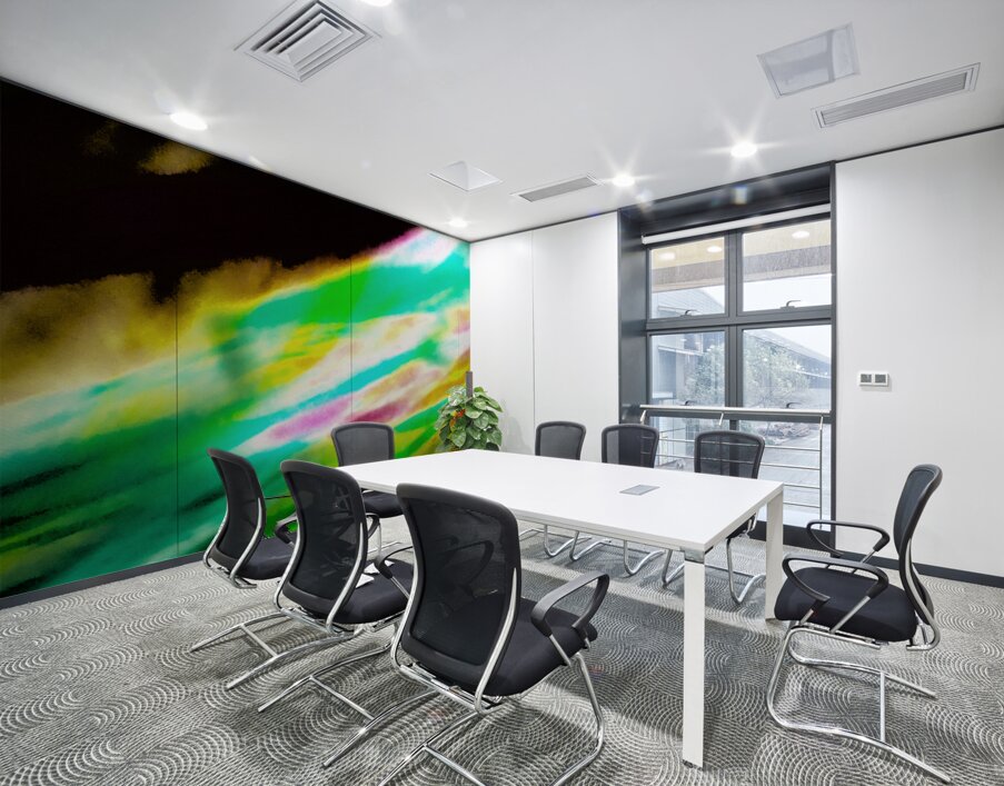  Abstract Dynamic Light                                                                                                                     Wall Printing