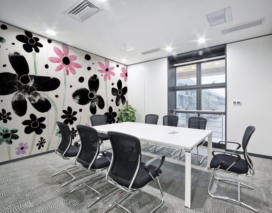 Abstract Whimsical Garden Wall Printing