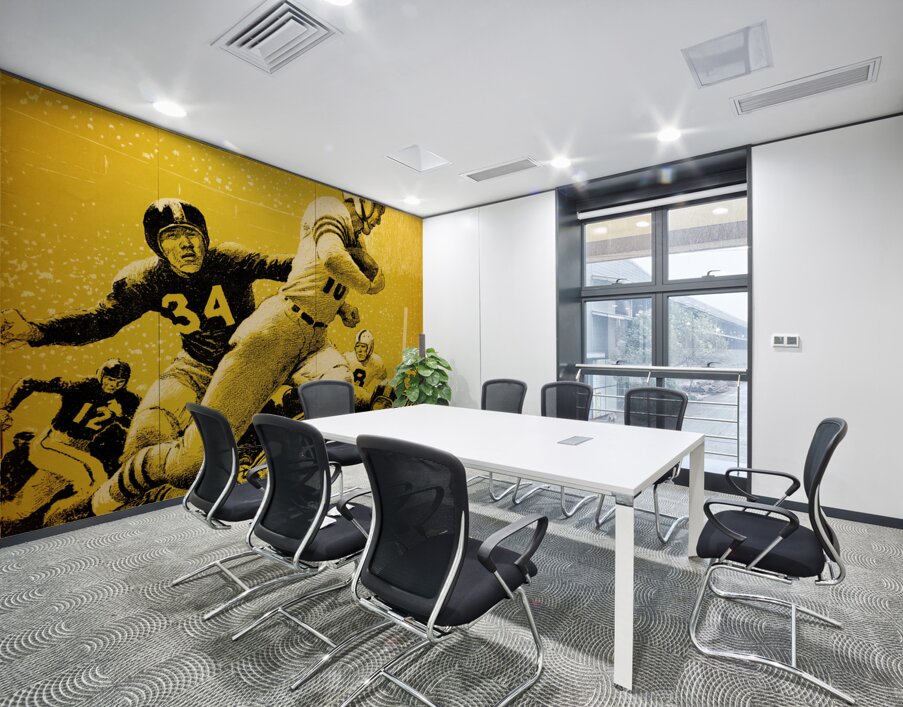 1953 Pittsburgh Steelers Football Art Remix Wall Printing