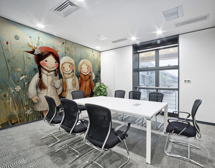 Little Friends Wall Printing