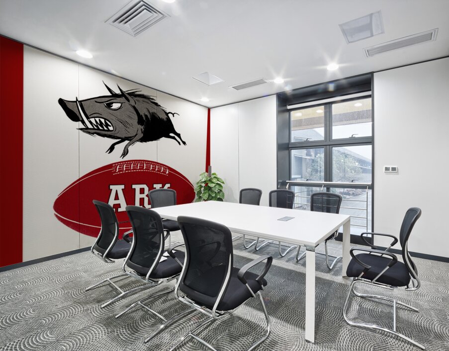 1957 Arkansas Razorbacks Art Wall Printing