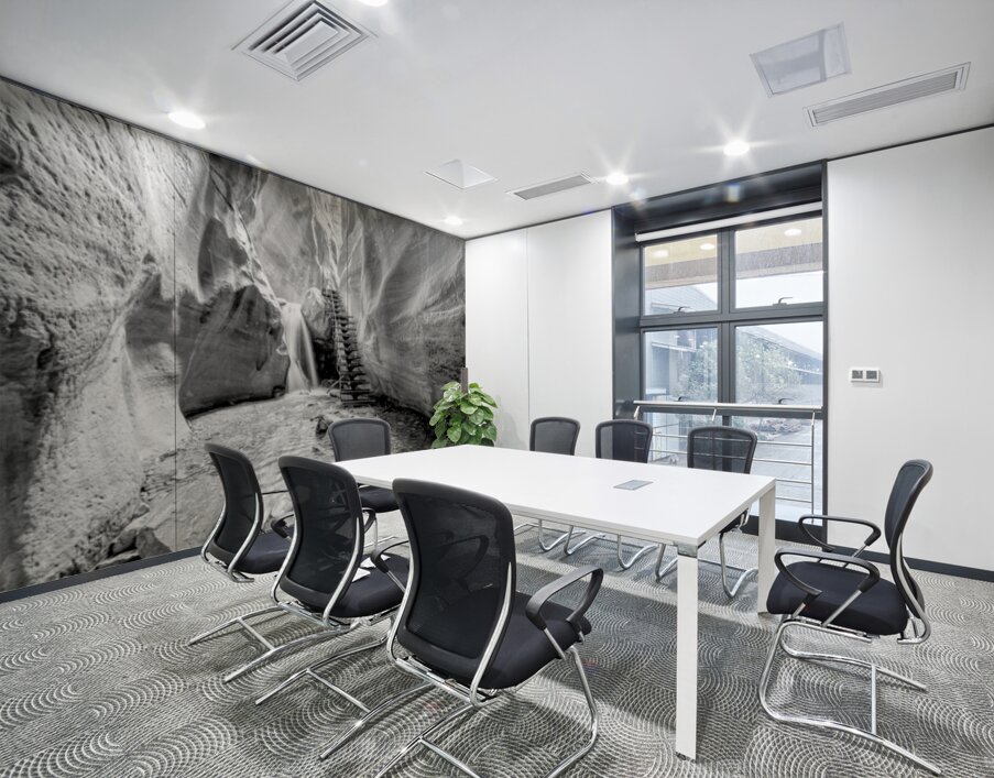 Glowing Kanarra Falls Staircase Grayscale Wall Printing