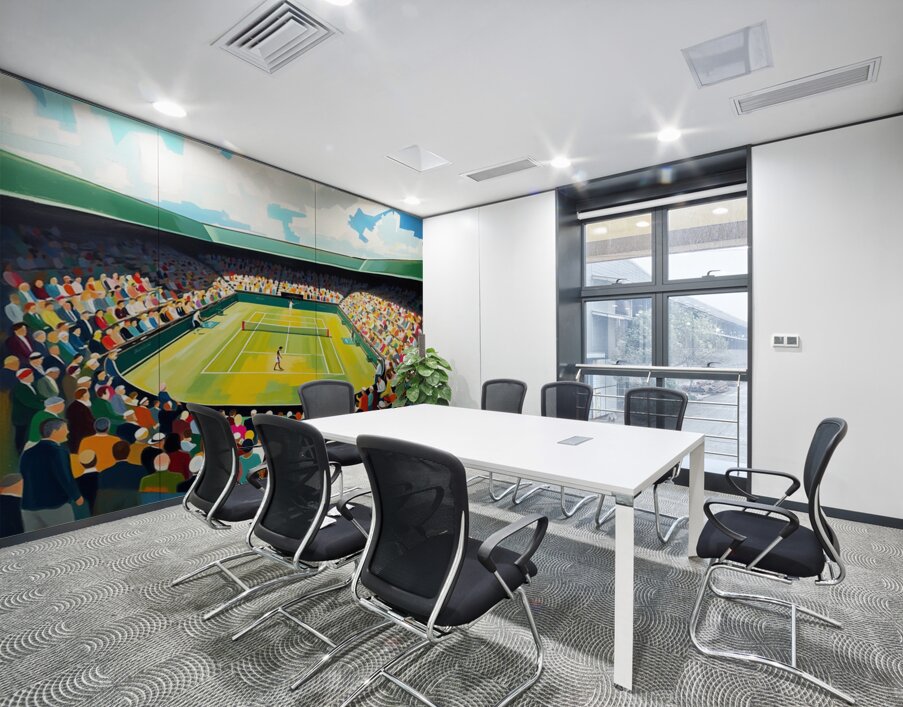 In Between Points Wall Printing