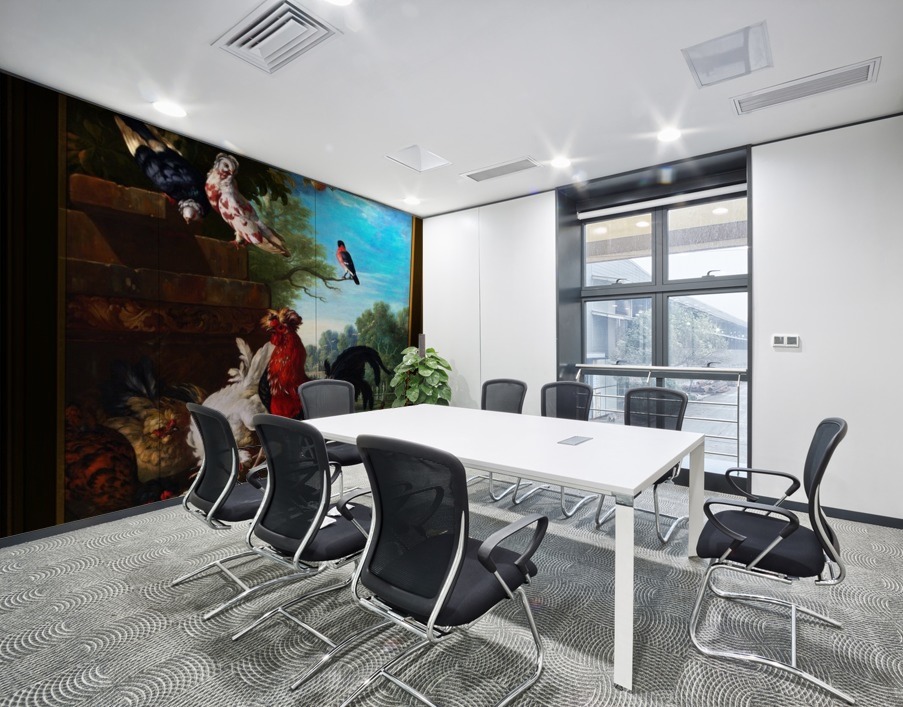 Domestic Cock Hens and Chicks in a Park by Pieter Casteels II Wall Printing