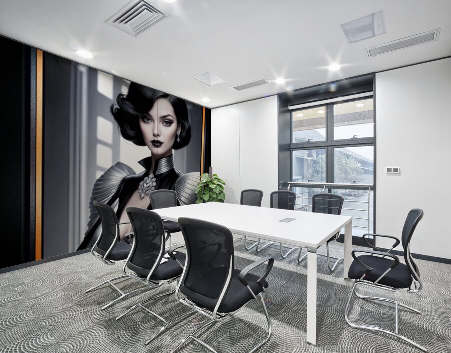 The Mysterious Classic Allure Of Sabianna Bellarosa Gorgeous AI Concept Art by Xzendor7 Wall Printing