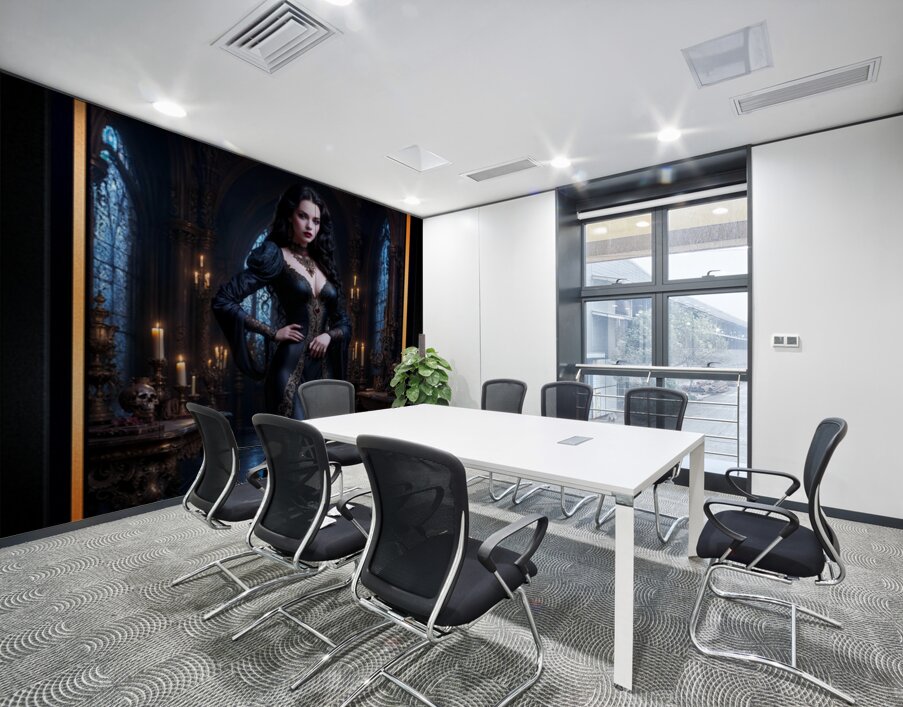 A Stunning Gothic Vision Of The Obsidian Empress Gorgeous AI Concept Art by Xzendor7 Wall Printing