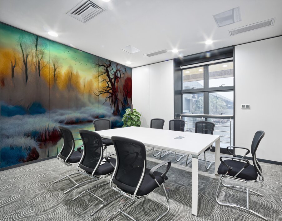 WINTER MARSH......VELVET ABSTRACT Wall Printing