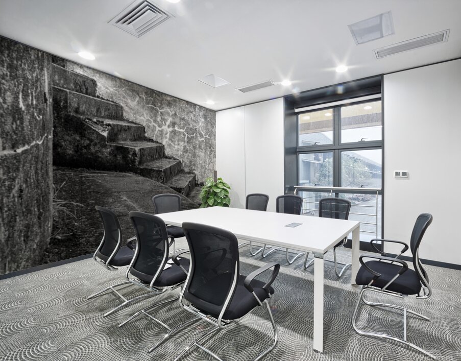 Cape Disappointment Battery 247 steps in B&W Wall Printing