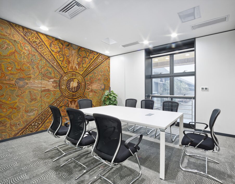 Italy San Vitale Basilica interior decor with mosaic Wall Printing