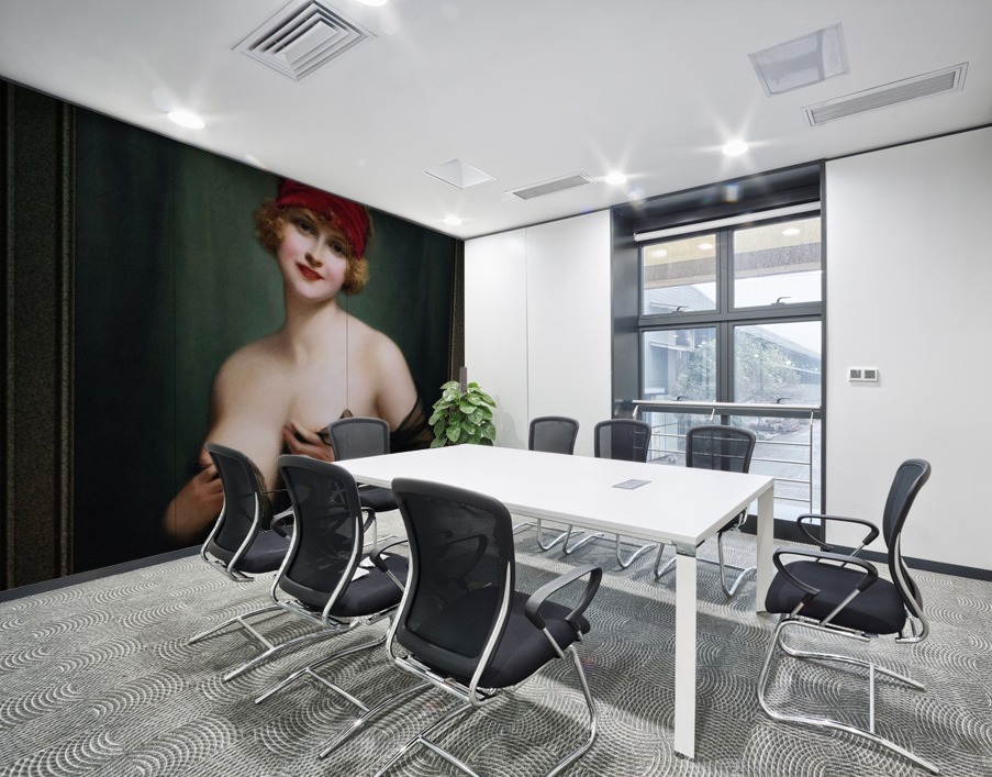 Young Woman In A Negligee by Francois Martin-Kavel Wall Printing