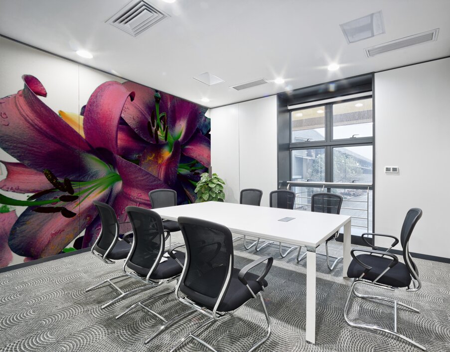 Rich Summer Lily Flowers Wall Printing