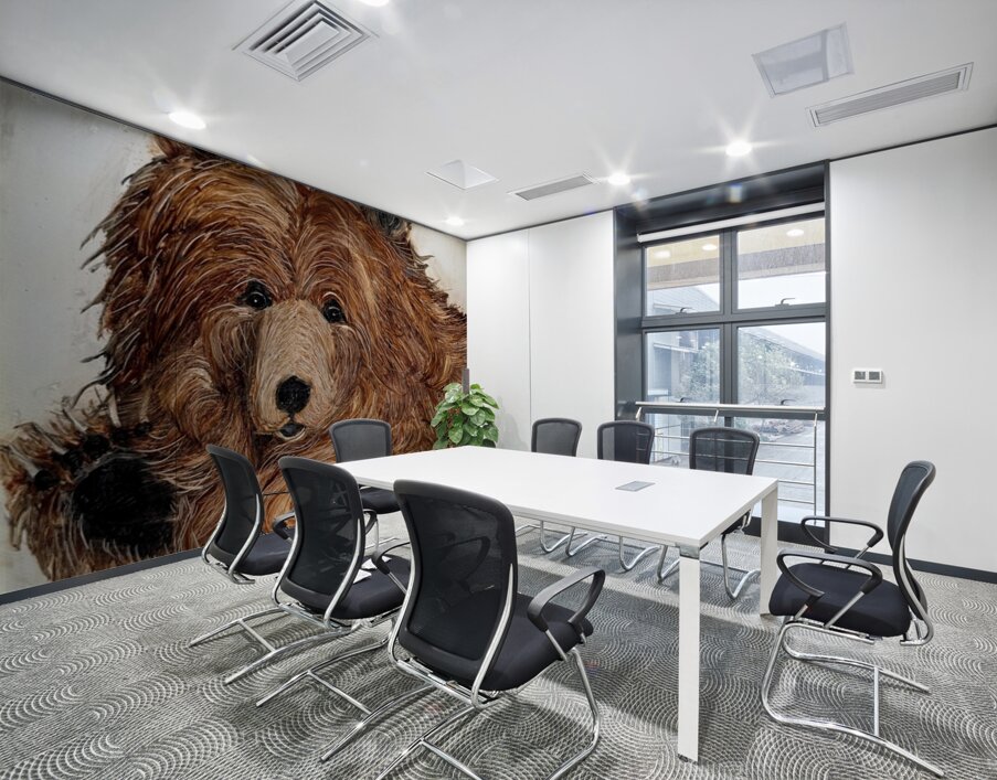 IMG 4321 happy waving bear Wall Printing