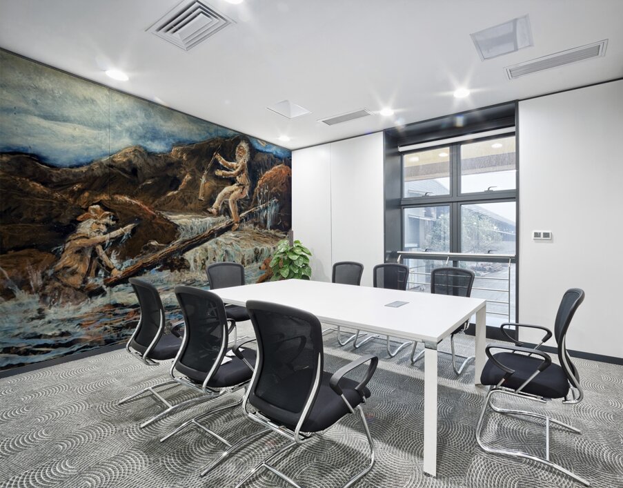 IMG 4290 Two mountain man on a log Wall Printing