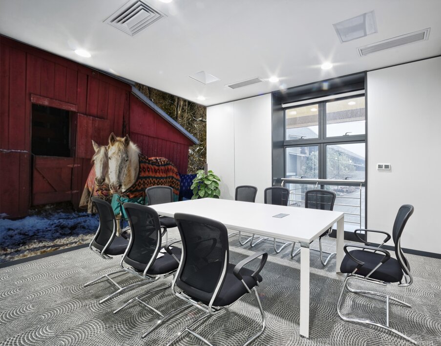 Horses in Winter Wall Printing