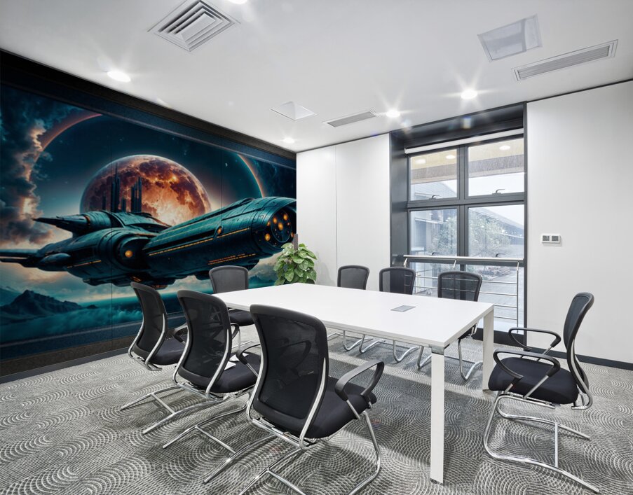 Thalassa Ardentia Emergence From Orlence Dimensional Gate Astonishing AI Concept Art by Xzendor7 Wall Printing